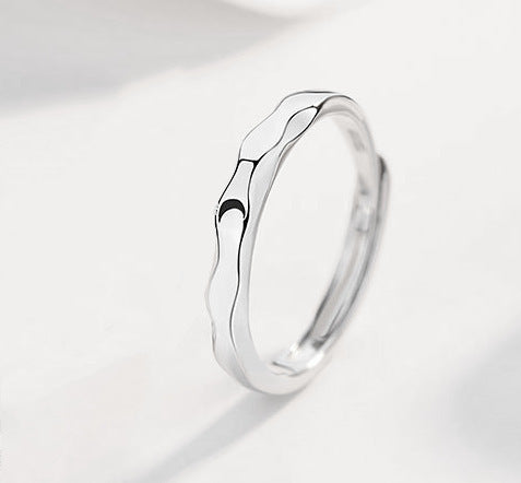Sun And Moon Couple Silver Rings