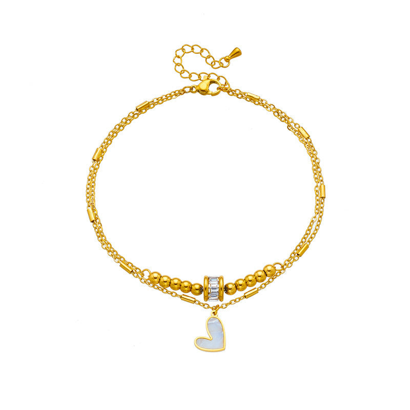 Boho Love Heart Anklet