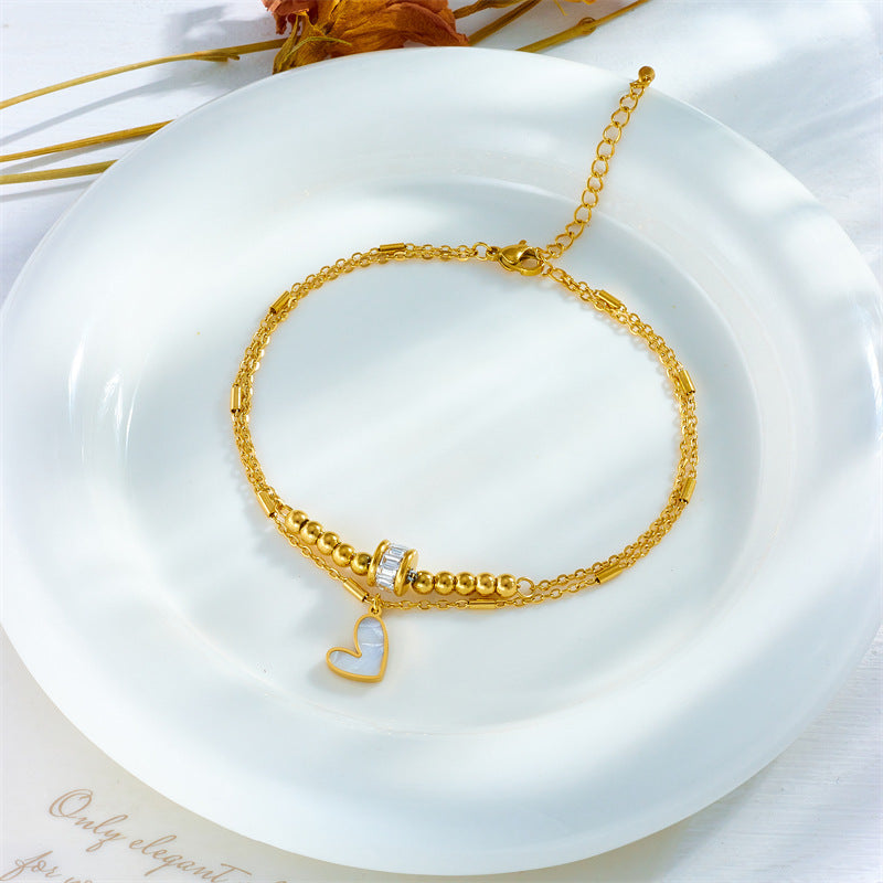 Boho Love Heart Anklet