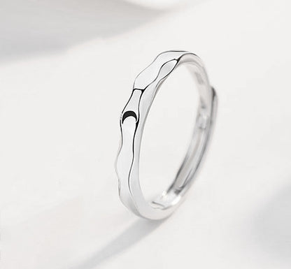 Sun And Moon Couple Silver Rings
