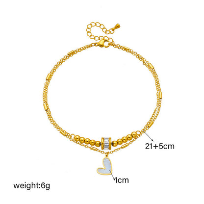 Boho Love Heart Anklet