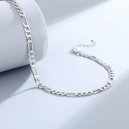 Sterling Anklet Figaro Bracelet