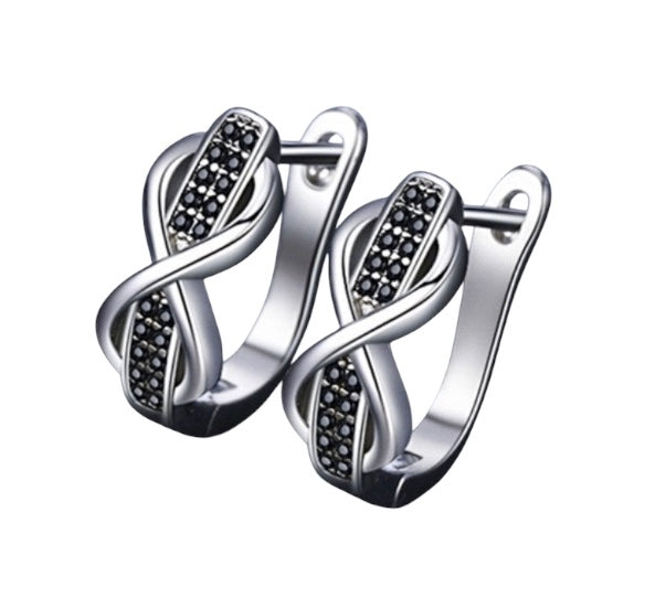 Round Lines Micro Inlaid Zircon Ear Clip