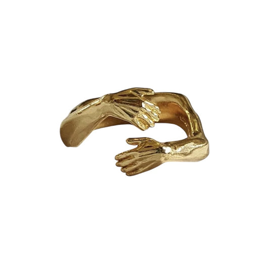 Love Hands Embracing Ring